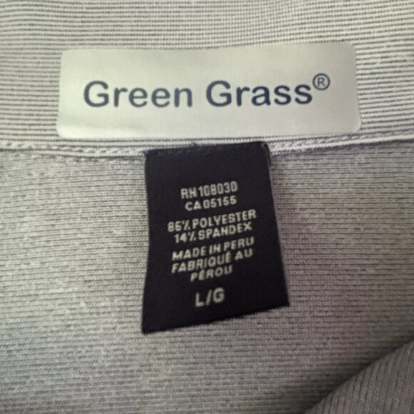 NWT Green Grass Mens Heather Grey 1/4 Zip Golf Pullover Seagate Large NEW - Picture 4 of 9